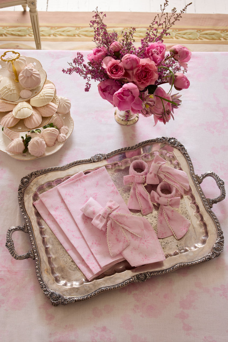 Vintage-Inspired Linen Napkins - Set of 4