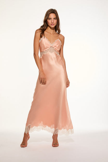 Orianna Silk-Blend Maxi Slip Dress