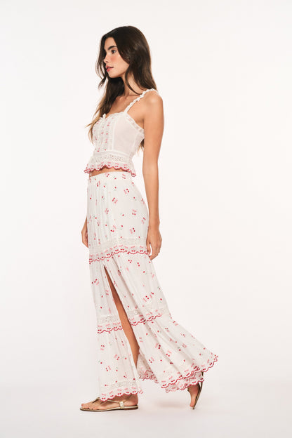 Patten Cotton Cherry Maxi Skirt