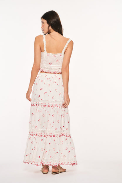 Patten Cotton Cherry Maxi Skirt