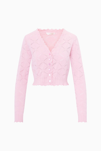 Petra Knit Heart Argyle Cardigan