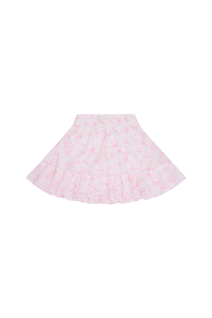 Girls Raf Bow Print Mini Skirt
