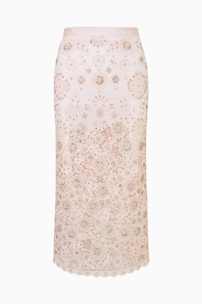 Reeves Cotton Lace Midi Skirt