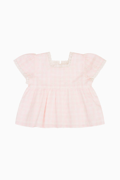 Baby Remallia Cotton Gingham Top