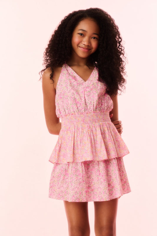 Girls Romille Cotton Halter Dress