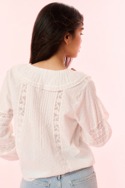 Rosabelle Cotton Ruffle Blouse