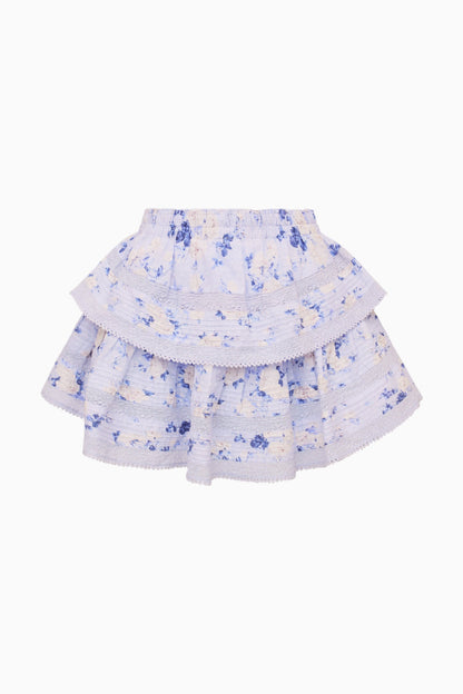 Ruffle Mini Heirloom Print Skirt