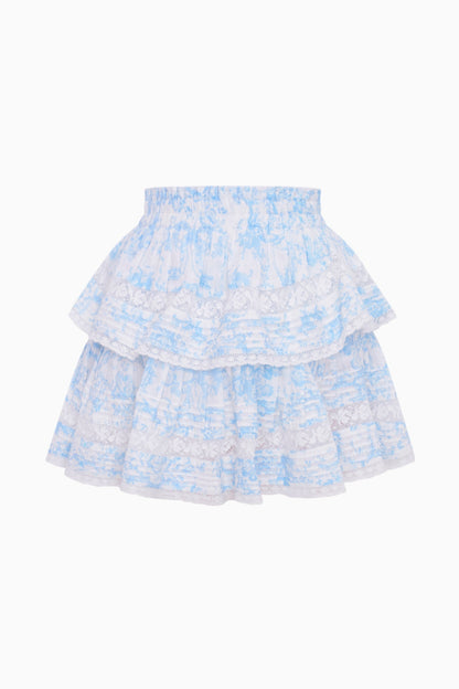 Ruffle Mini Toile Print Skirt