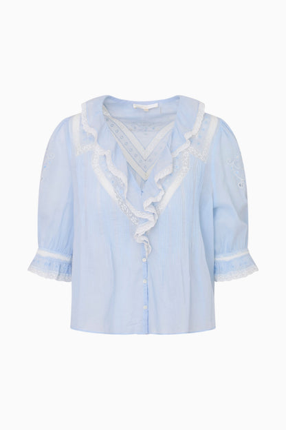 Sinora Embroidered Cotton Top