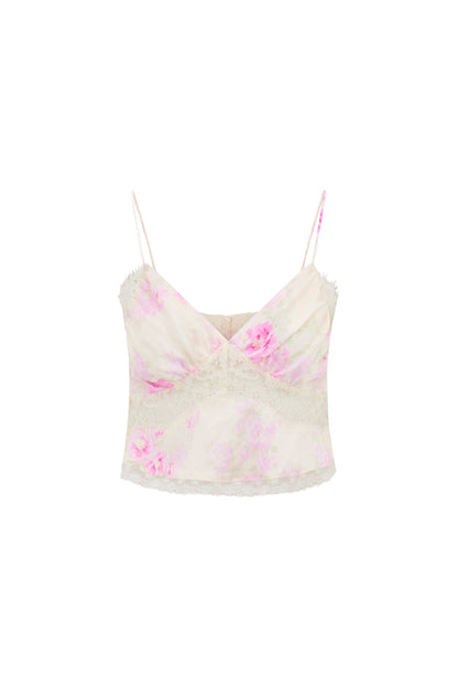 Spritely Satin Floral Cami