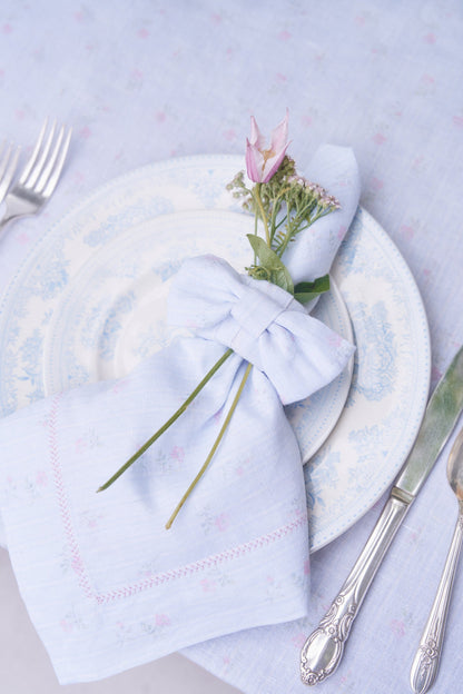 Yarn Dye Floral Printed Napkins - Set of 4