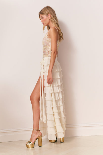 Reiyanette Chiffon Ruffle Skirt