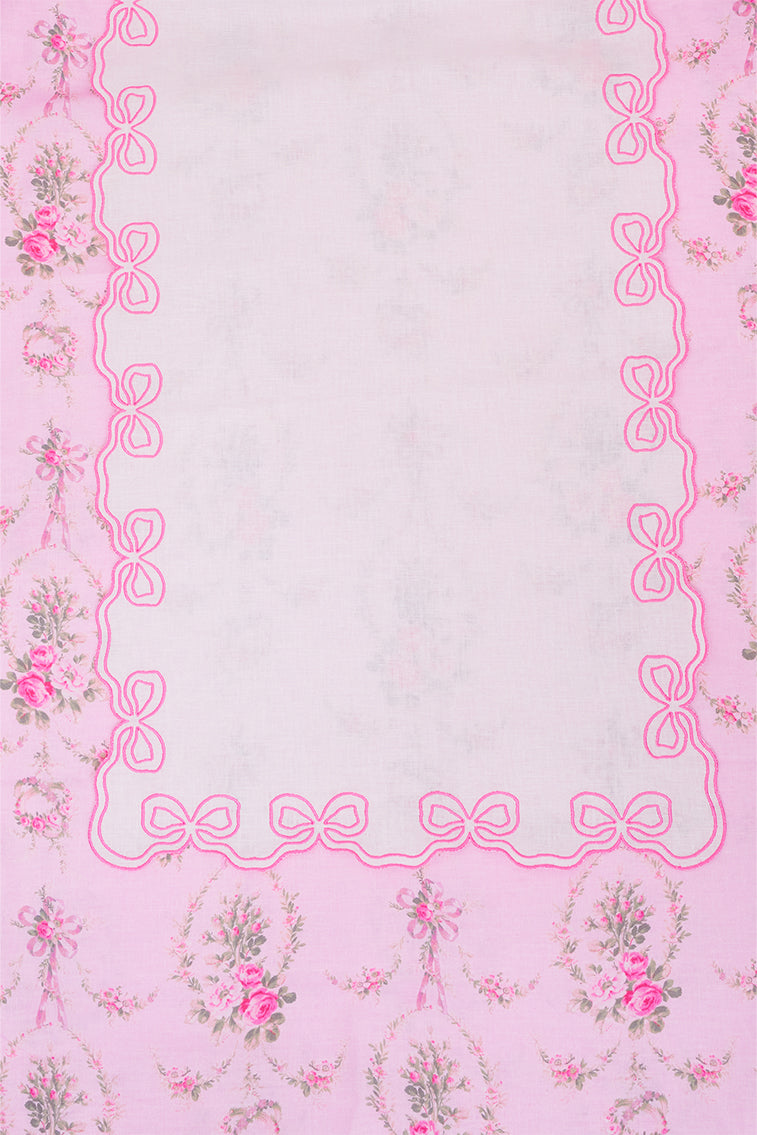 Embroidered Bow Table Runner