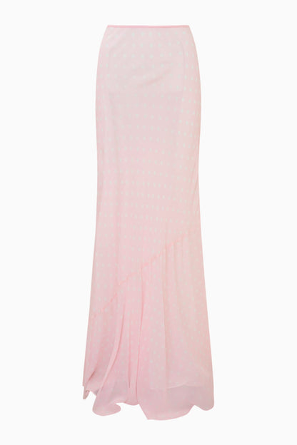 Tesleigh Chiffon Polkadot Maxi Skirt