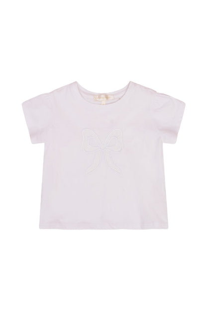 Girls Tilliat Cotton Bow Tee