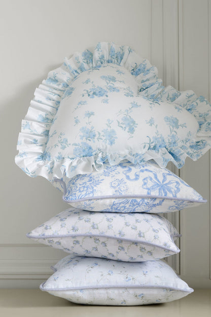 Heart Shape Ruffle Pillow- MOONLIGHT SHADOW