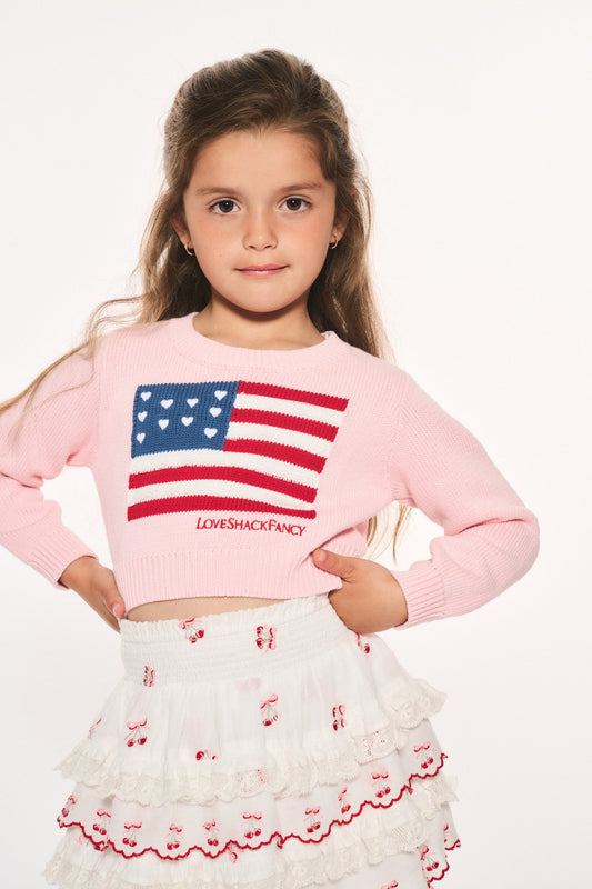 Girls Viennetta Cotton Flag Sweater