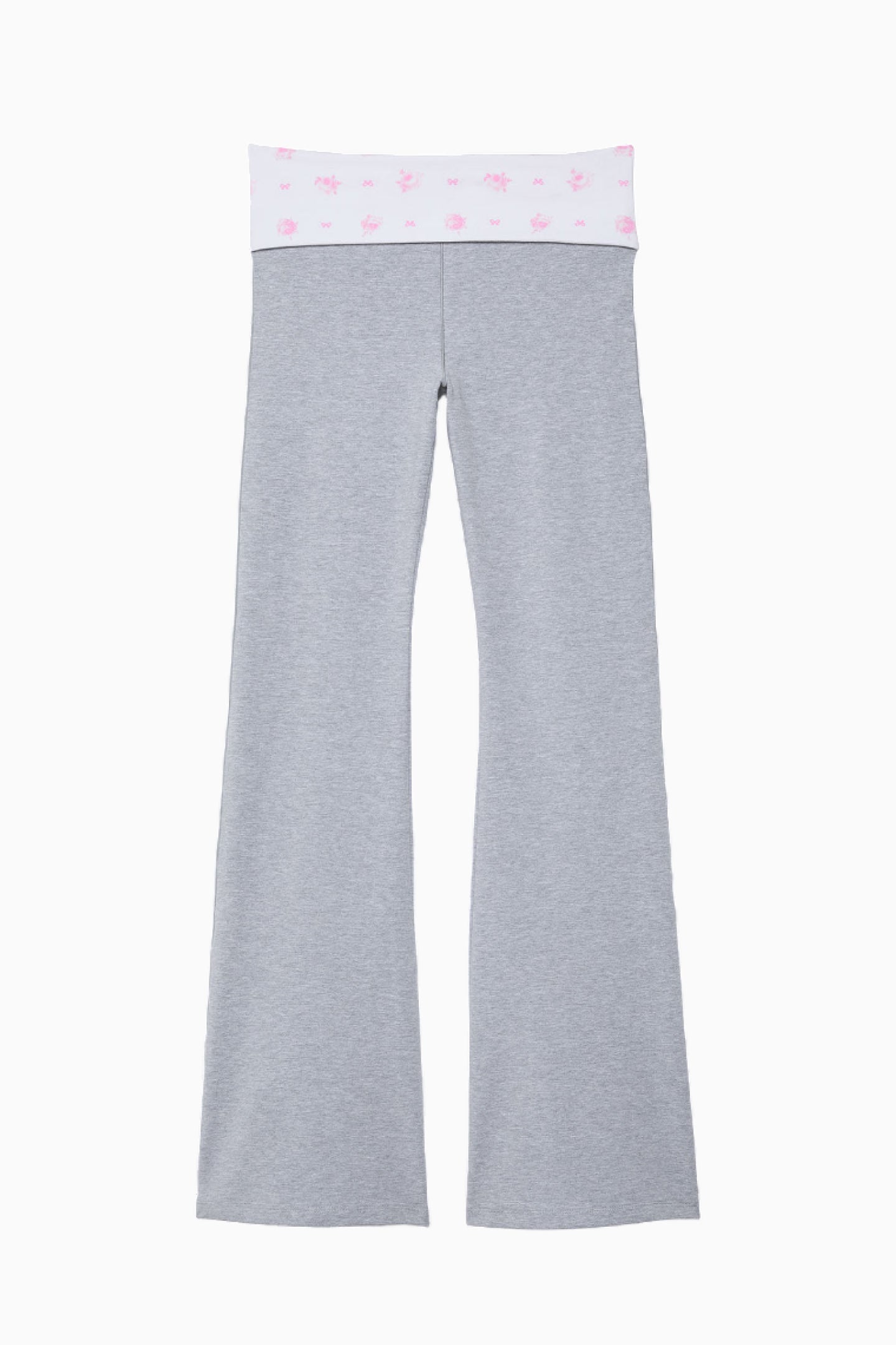 PINK x LoveShackFancy Cotton Foldover Flare Leggings