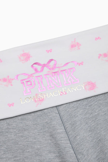 PINK x LoveShackFancy Cotton Foldover Micro Shorts