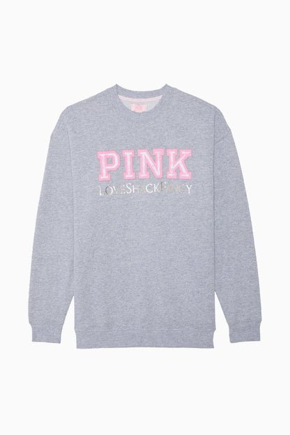 PINK x LoveShackFancy Oversized Crew Sweatshirt