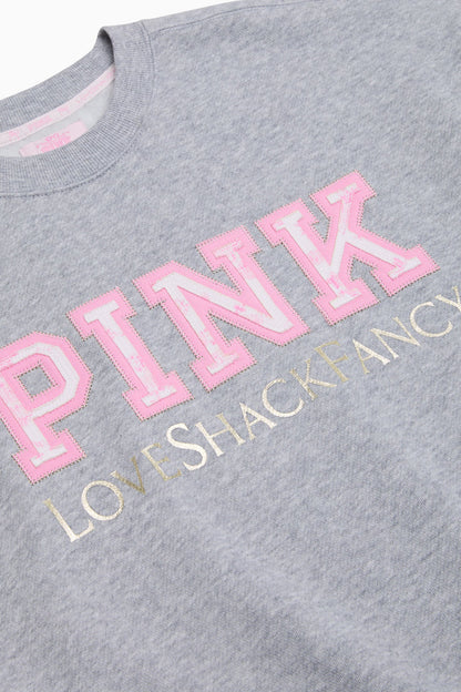 PINK x LoveShackFancy Oversized Crew Sweatshirt
