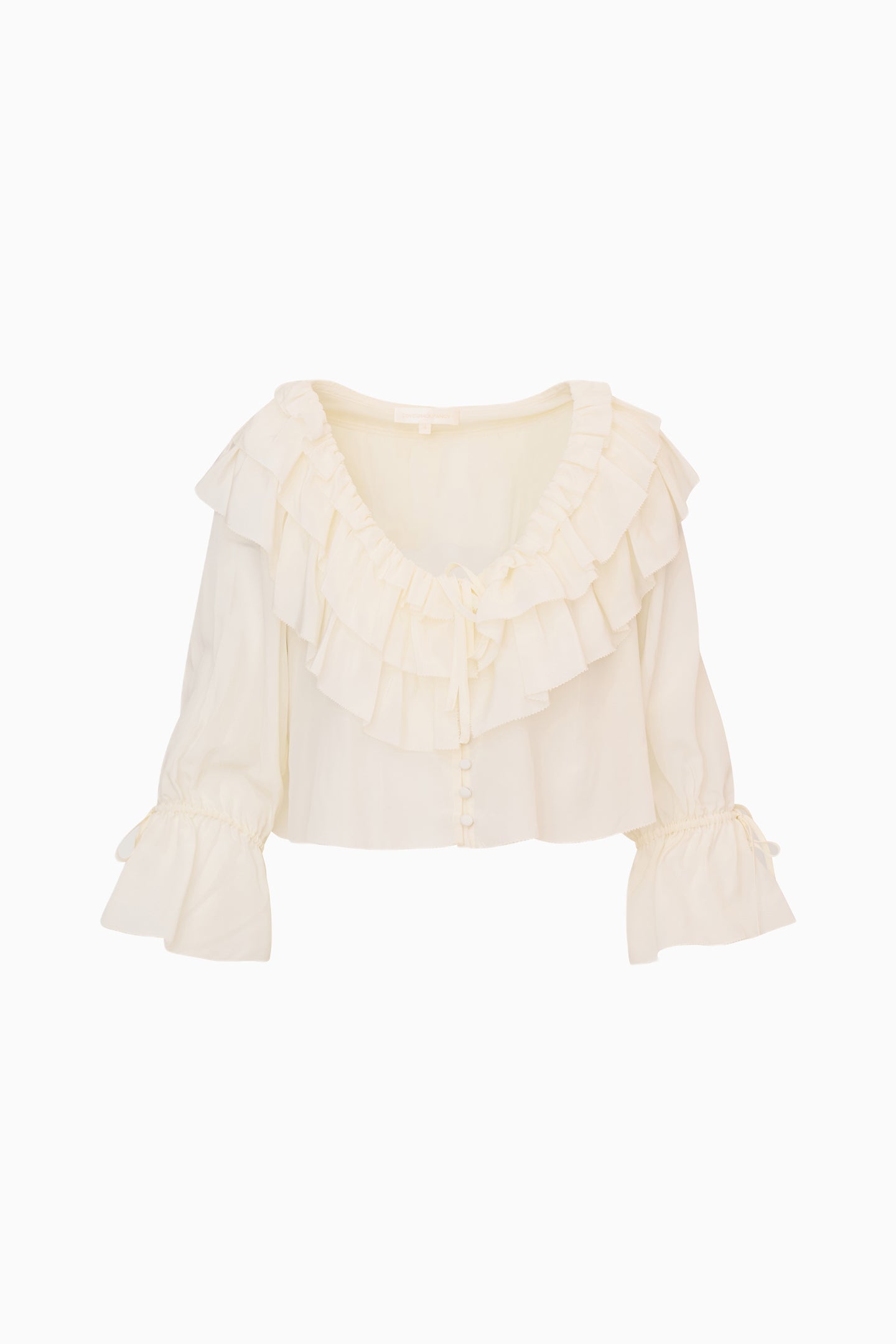 Warlow Silk Ruffle Blouse