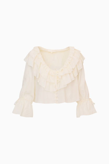 Warlow Silk Ruffle Blouse