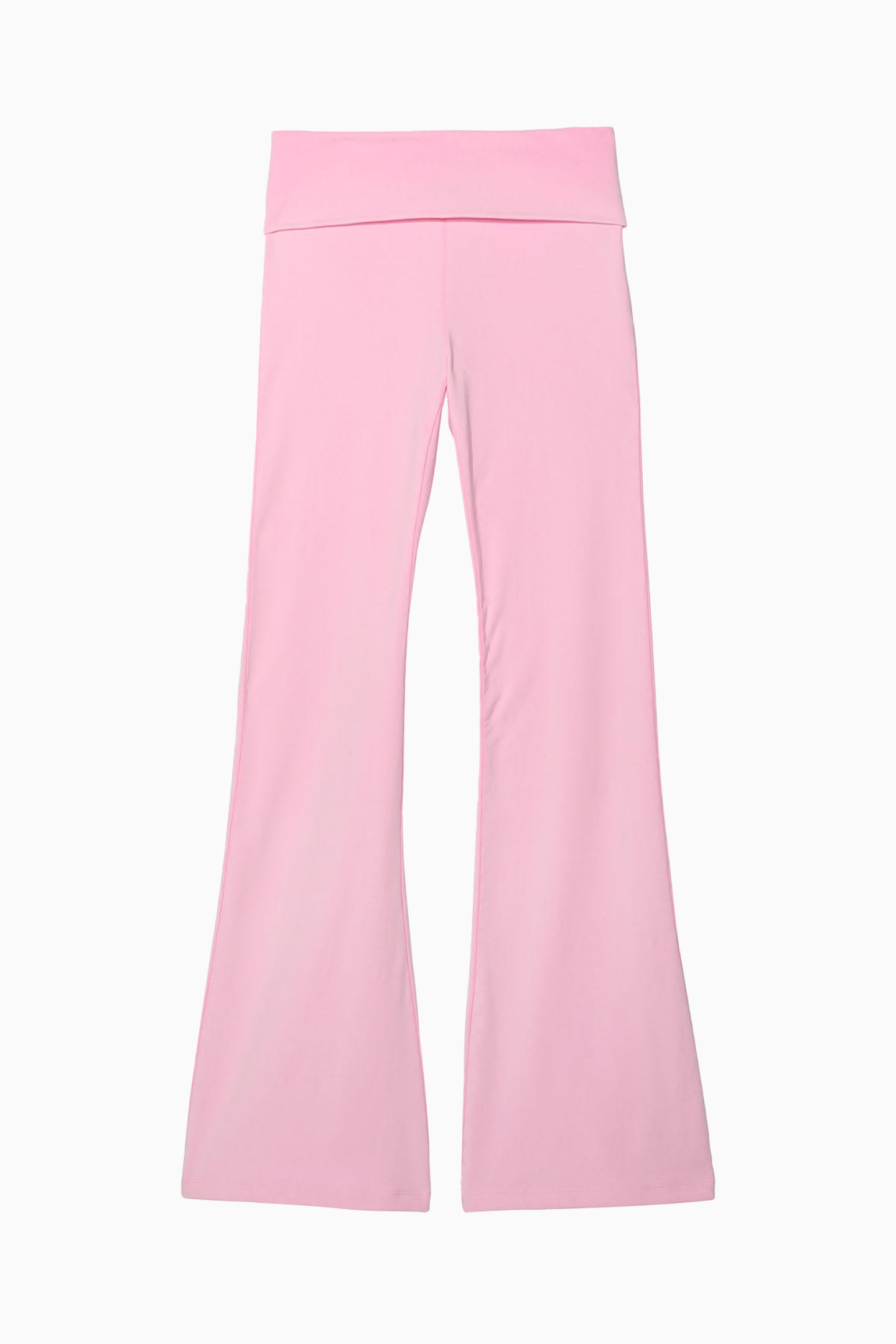 PINK x LoveShackFancy Washed Cotton Foldover Flare Leggings