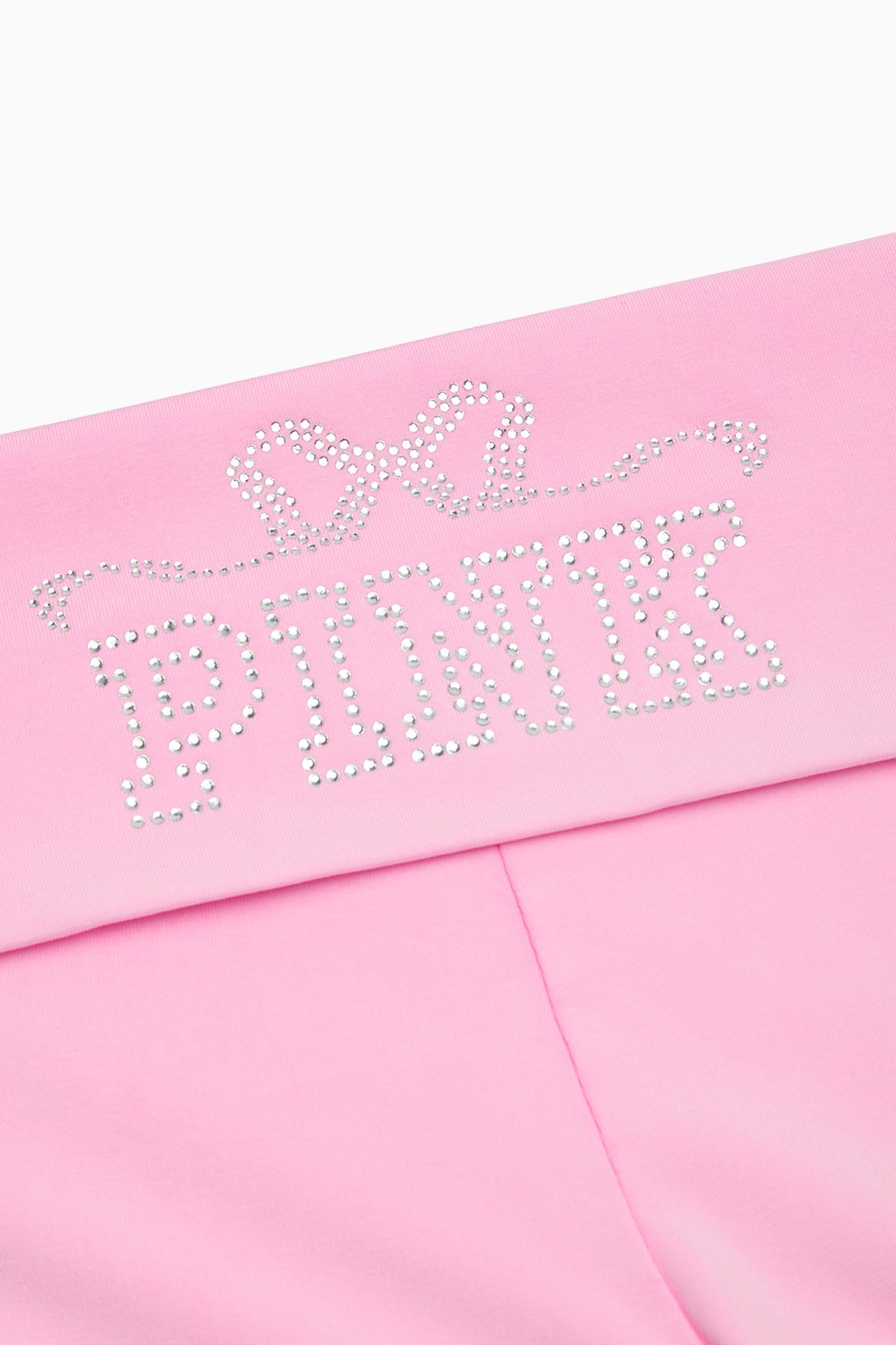 PINK x LoveShackFancy Washed Cotton Foldover Flare Leggings