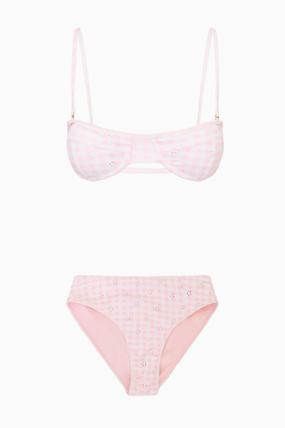 Zofia Gingham Eyelet Bikini
