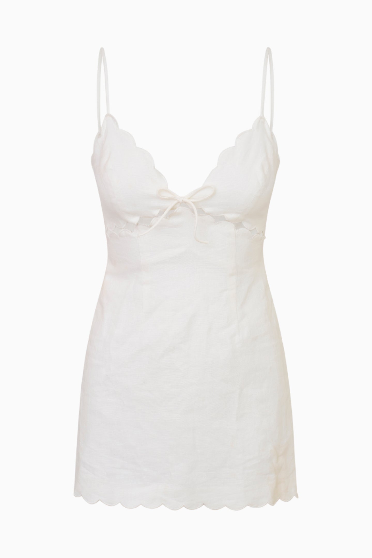 Sydow Linen Cut-Out Mini Dress - ANTIQUE WHITE