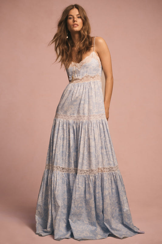 Espa Cotton Toile Print Maxi Dress