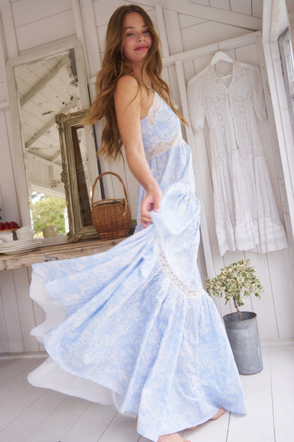 Espa Cotton Toile Print Maxi Dress