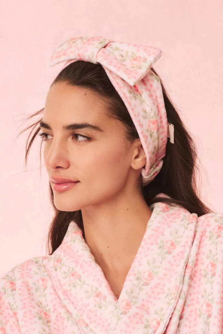 Bow Face Wash Beauty Headband - STRAWBERRY MACAROON