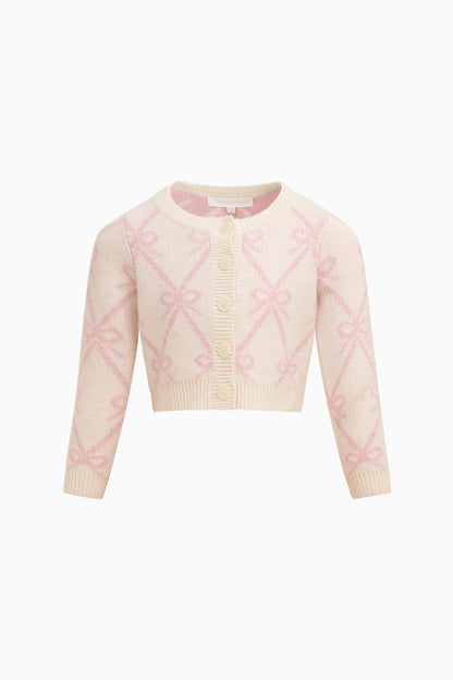 Girls Hani Knit Bow Cardigan