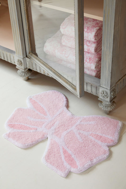 Bow Bath Rug - PETAL PINK