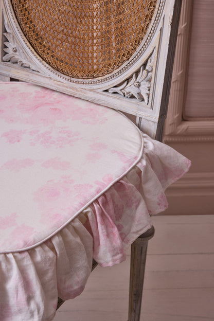 Linen Ruffle Seat Cushion