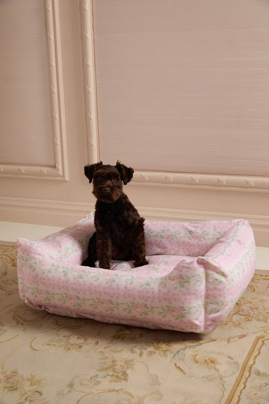 Printed Dog Bed - STRAWBERRY MACAROON