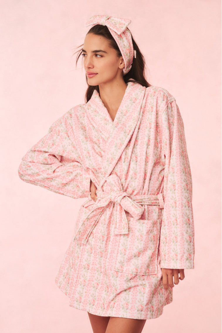 Indie Cotton Bath Robe-STRAWBERRY MACARO0N