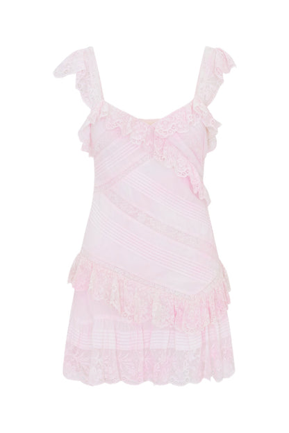Bensley Cotton & Lace Mini Dress