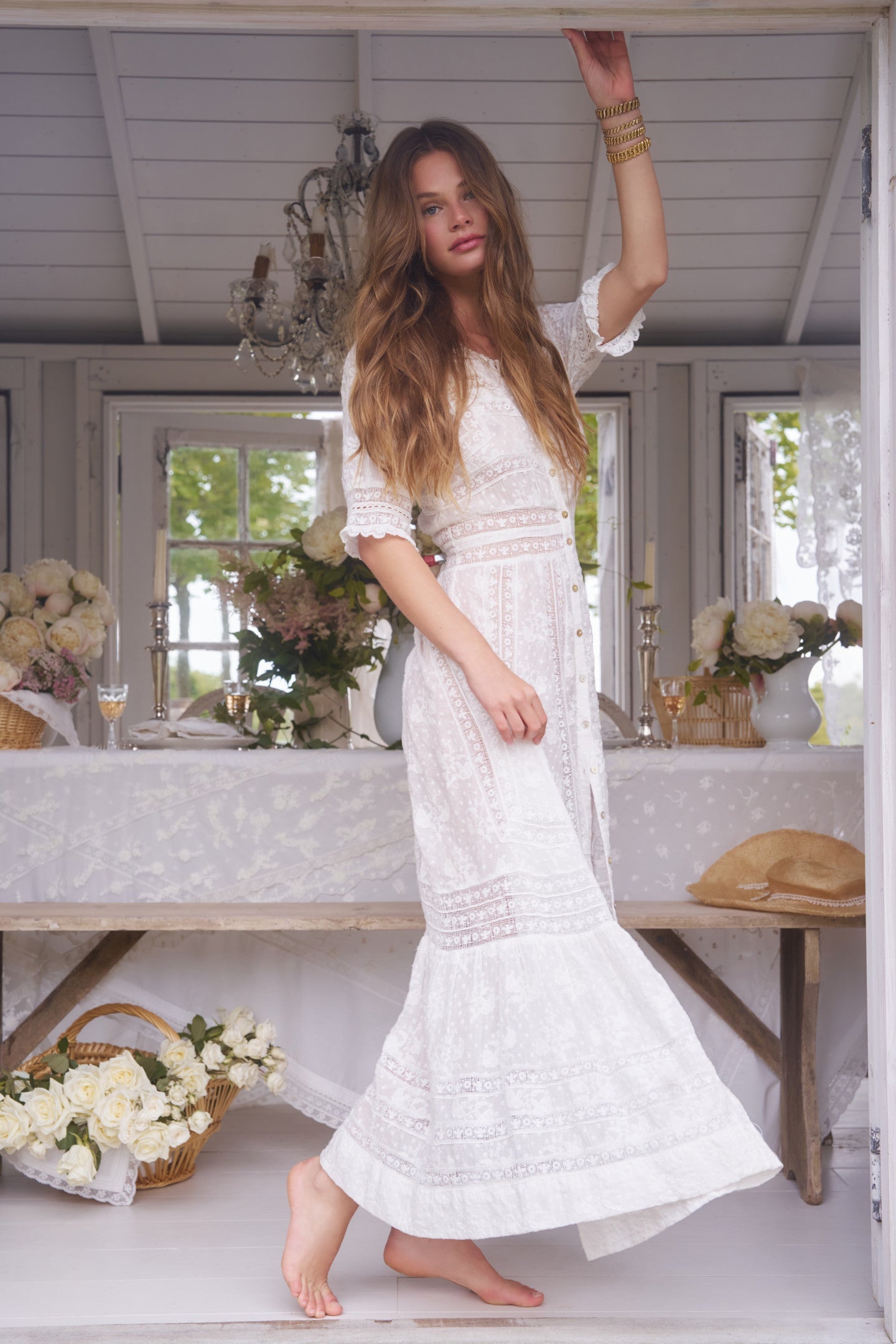 Minka Heritage Maxi Dress - TRUE WHITE