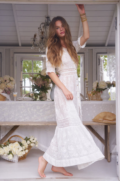Minka Heritage Maxi Dress - TRUE WHITE