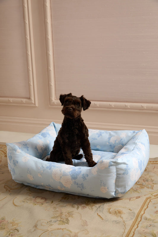 Printed Dog Bed - WHISPER BLUE