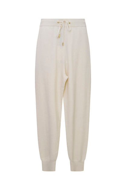 LoveShackFancy x MAX&MOI Robin Wool-Cashmere Jogger - WHITE