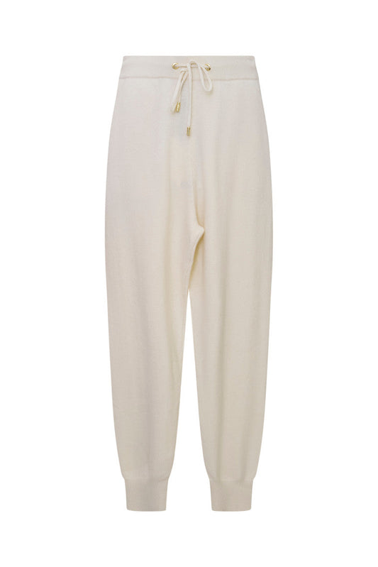 LoveShackFancy x MAX&MOI Robin Wool-Cashmere Jogger - WHITE